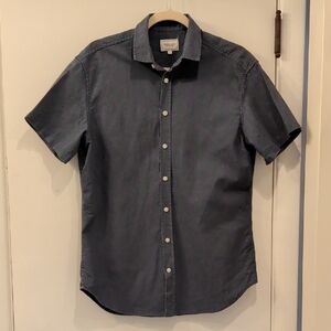 Frank & Oak Dark Blue Casual Button Down Shirt